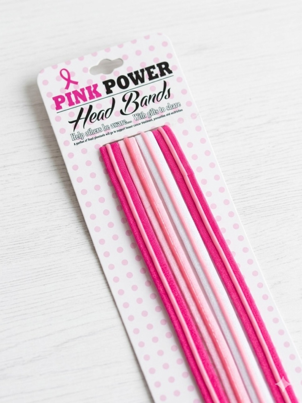 Pink Power Head Bands Set of 4, Breast Cancer Awareness